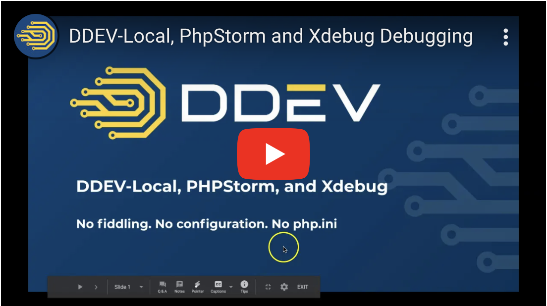 DDEV, PhpStorm and Xdebug video and blog post