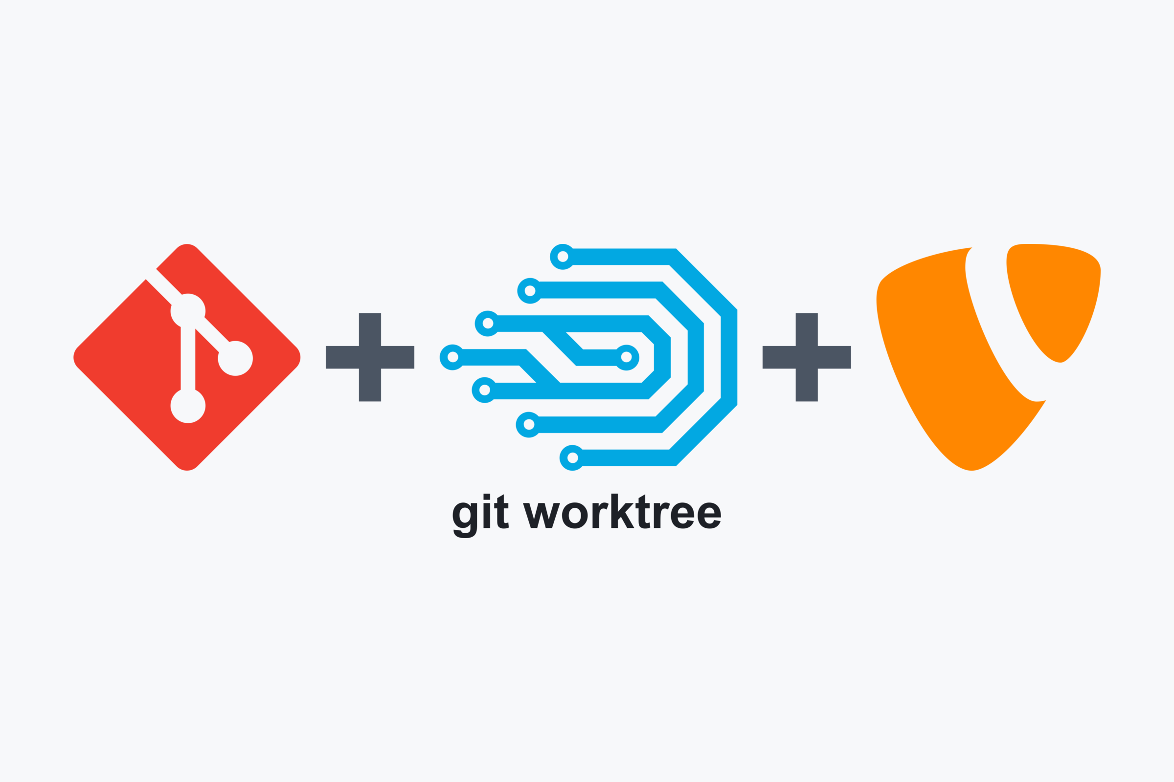 Git, DDEV, and TYPO3 logos combined with a 